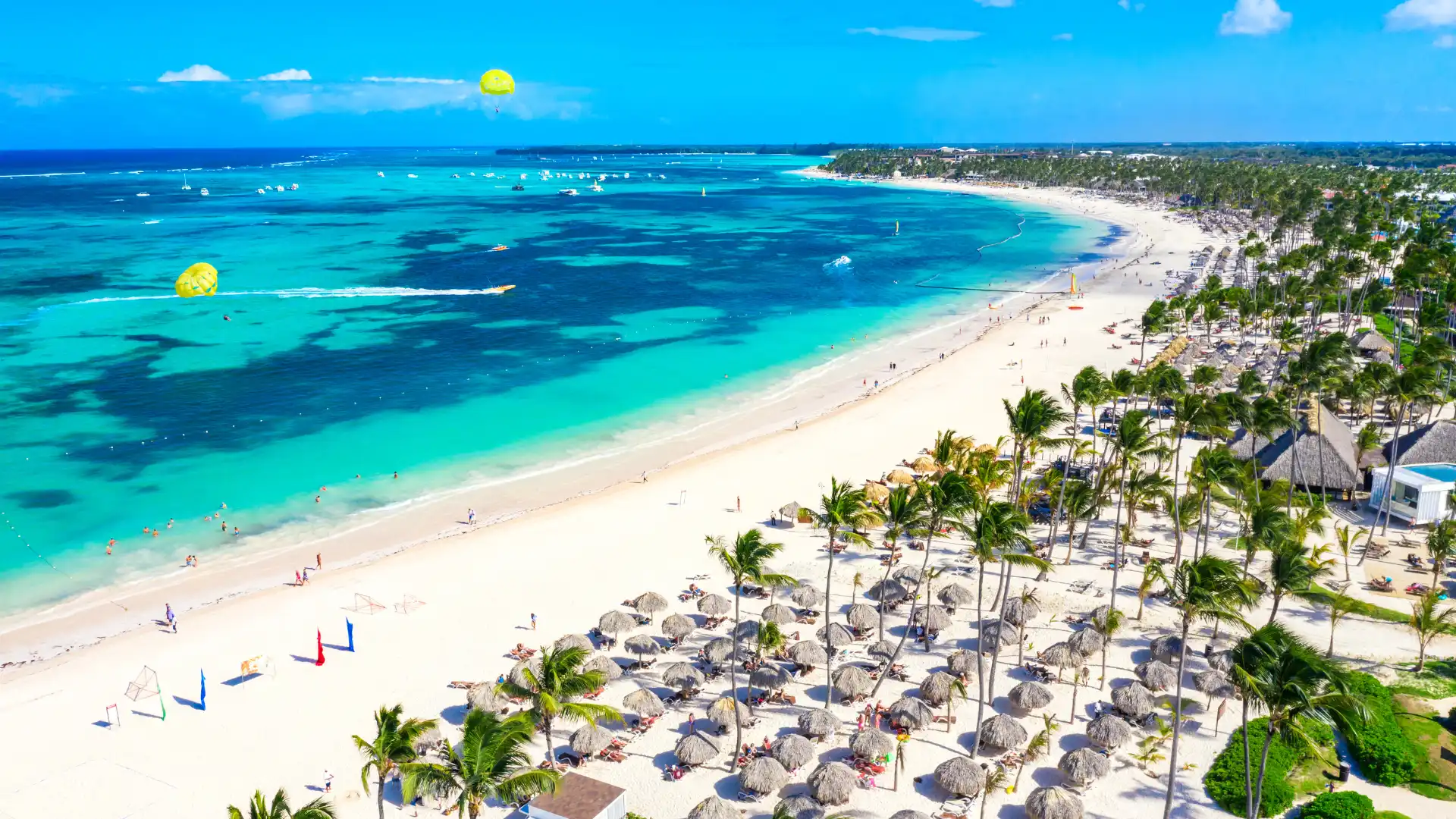 Vista aérea de playa Bávaro en Punta Cana